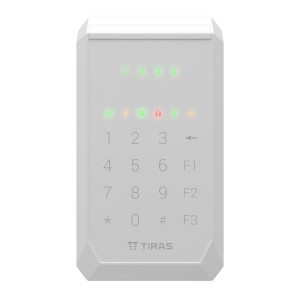 Кодовая клавиатура Tiras K-PAD4+ white для управления охранной системой Orion NOVA II