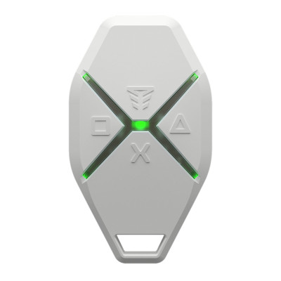 Брелок управління системою Tiras X-Key white з тривожною кнопкою