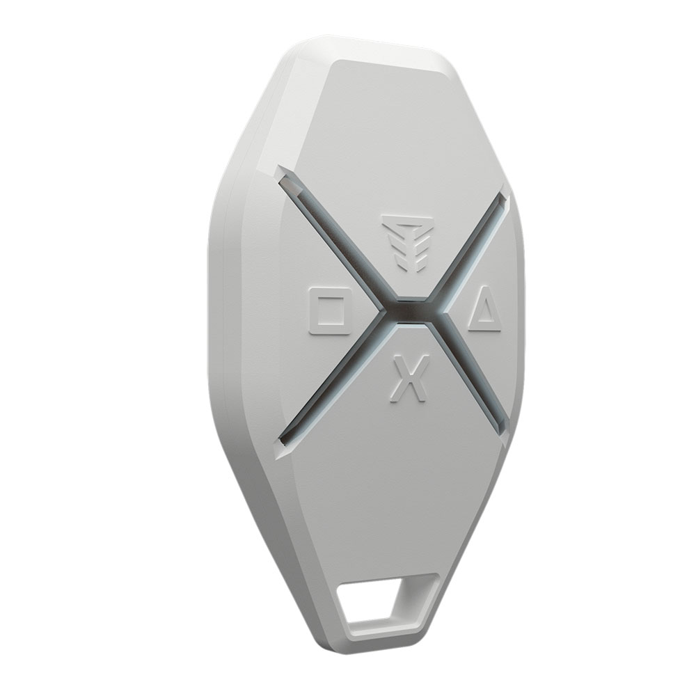 Брелок управління системою Tiras X-Key white з тривожною кнопкою