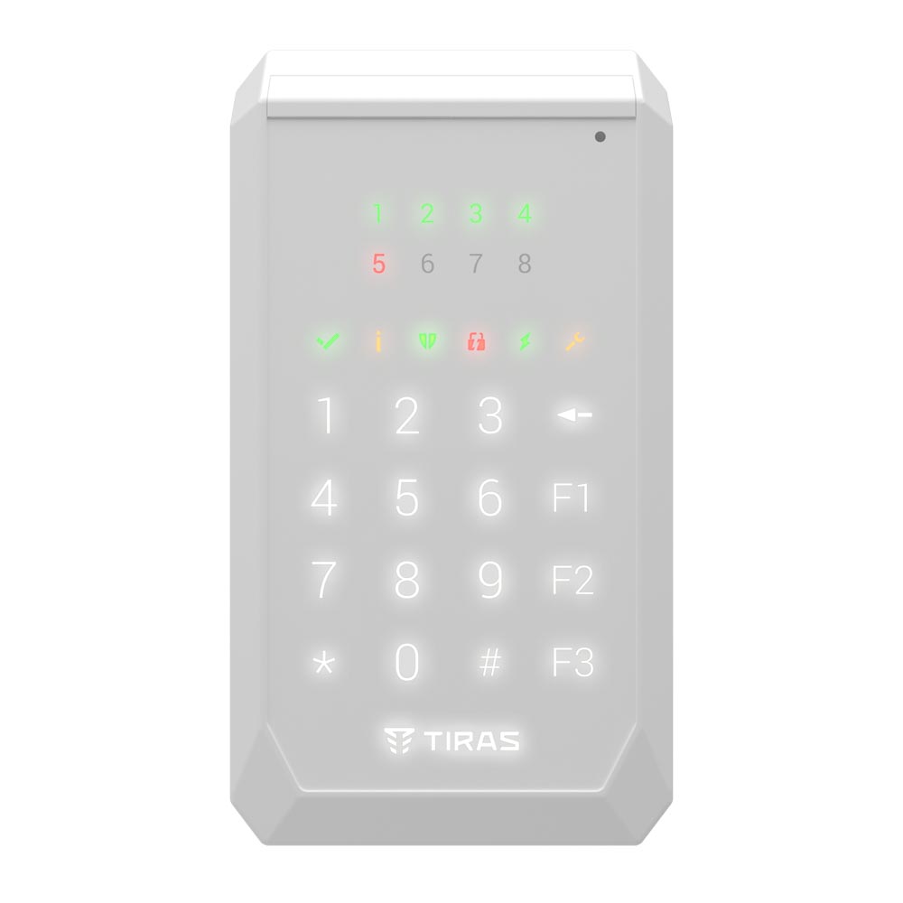 Кодова клавіатура Tiras X-Pad white для управління охоронною системою Orion NOVA X