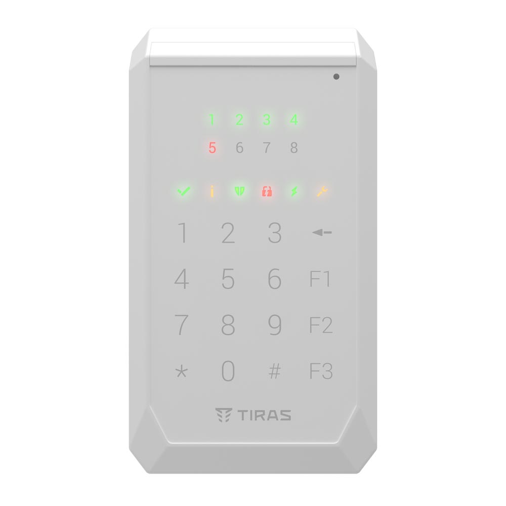 Кодова клавіатура Tiras X-Pad white для управління охоронною системою Orion NOVA X