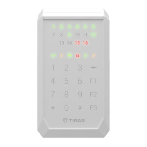 Кодова клавіатура Тірас K-PAD16 white для управління охоронною системою Orion NOVA II 