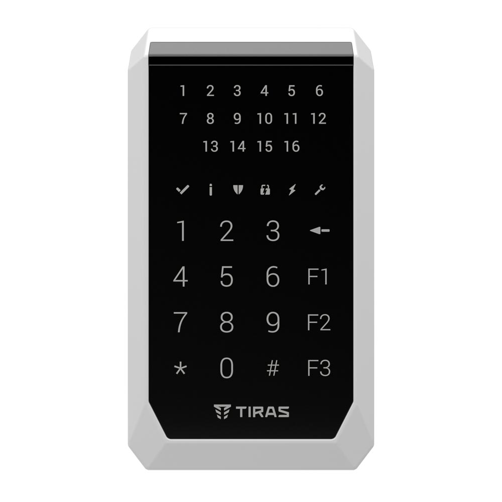 Кодова клавіатура Tiras K-PAD16+ black для управління охоронною системою Orion NOVA II 