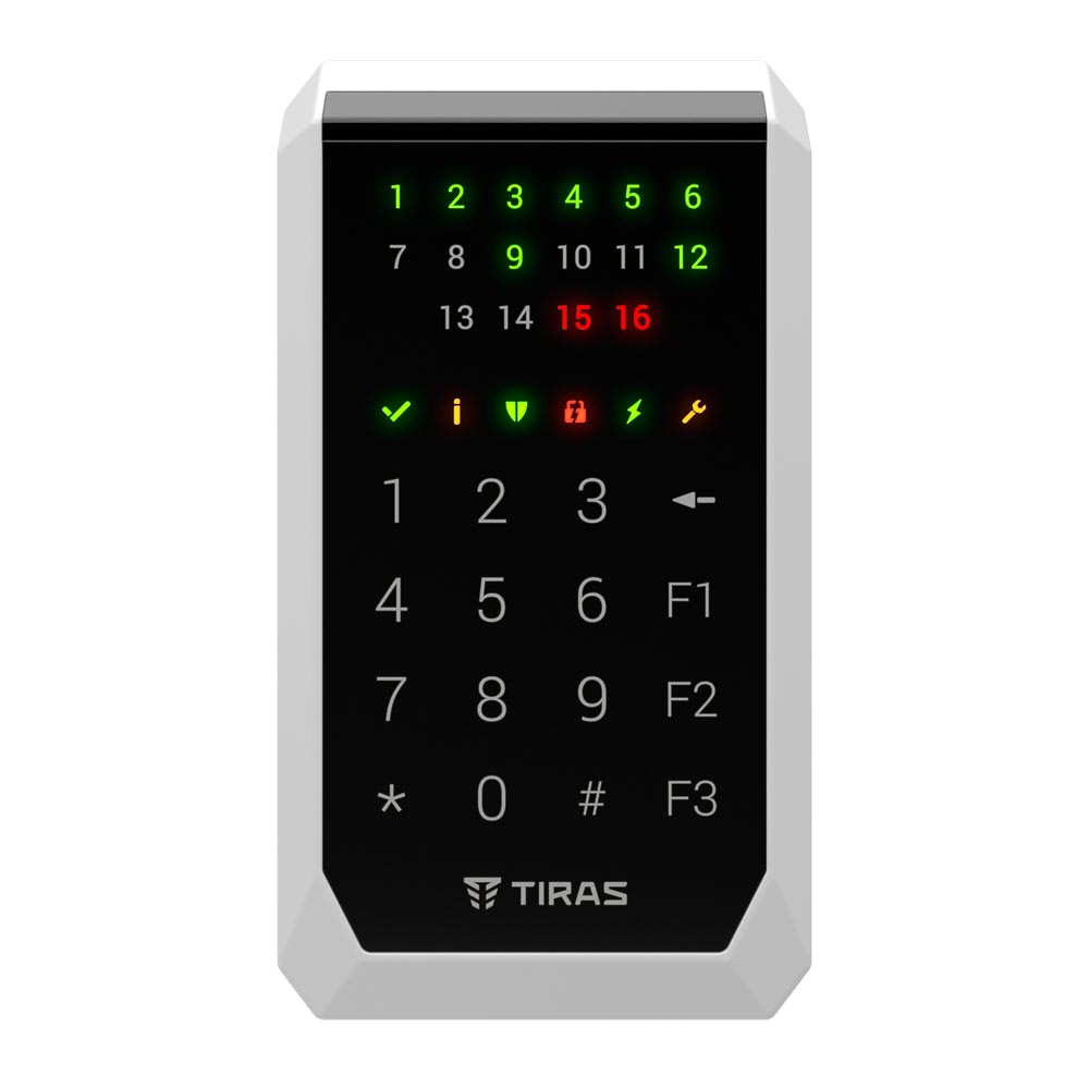 Кодова клавіатура Tiras K-PAD16+ black для управління охоронною системою Orion NOVA II 