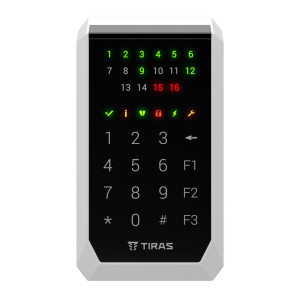 Кодовая клавиатура Tiras K-PAD16+ black для управления охранной системой Orion NOVA II