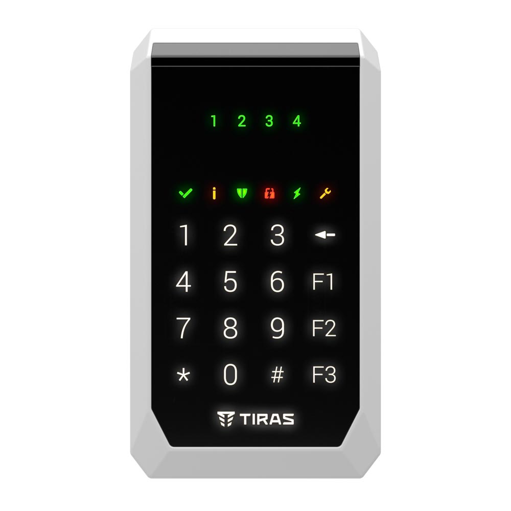 Кодова клавіатура Tiras K-PAD4 black для управління охоронною системою Orion NOVA II