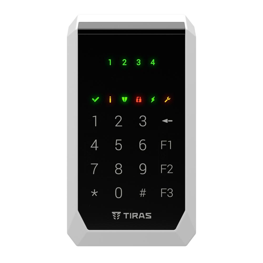 Кодова клавіатура Tiras K-PAD4 black для управління охоронною системою Orion NOVA II
