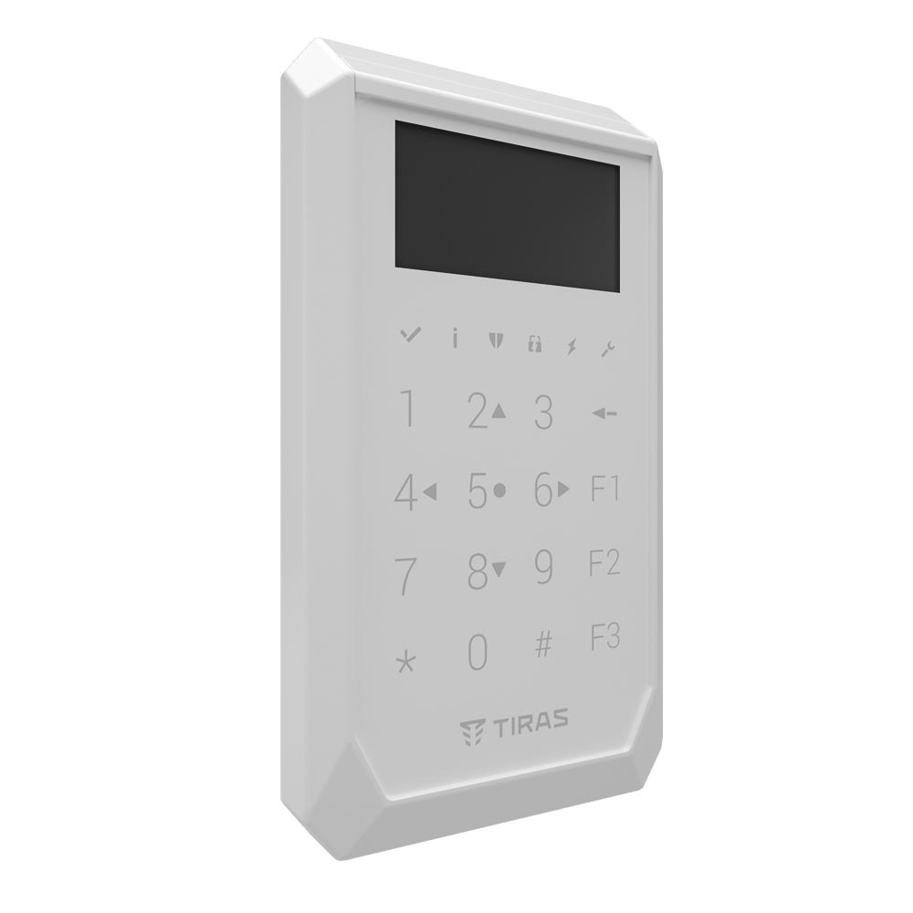 Кодова клавіатура Tiras K-PAD OLED+ white для управління охоронною системою Orion NOVA II 