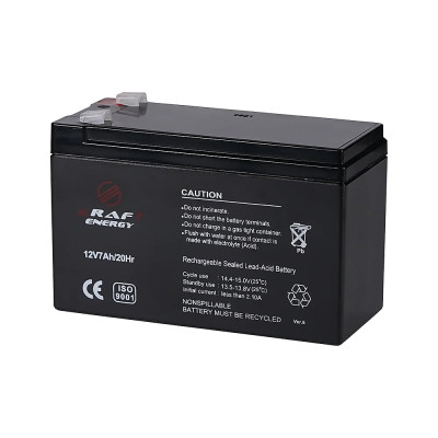 Аккумуляторная батарея 12В 7Ач Kraft 12V7Ah/20Hr F2 AGM свинцово-кислотная