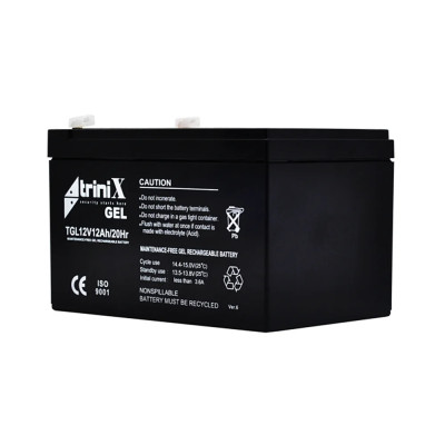 Акумуляторна батарея 12В 12Аг Trinix TGL12V12Ah/20Hr GEL гелева
