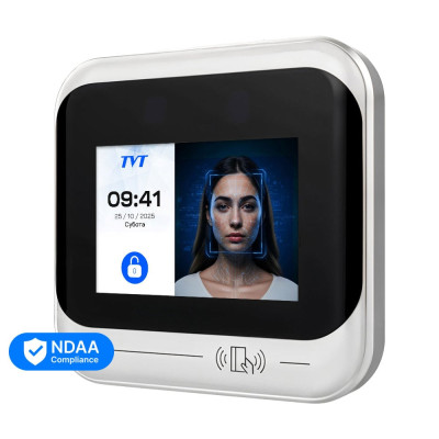 Біометричний термінал контролю доступу з TVT TD-E2123-IC/PE/TP/WF з розпізнаванням облич та PoE