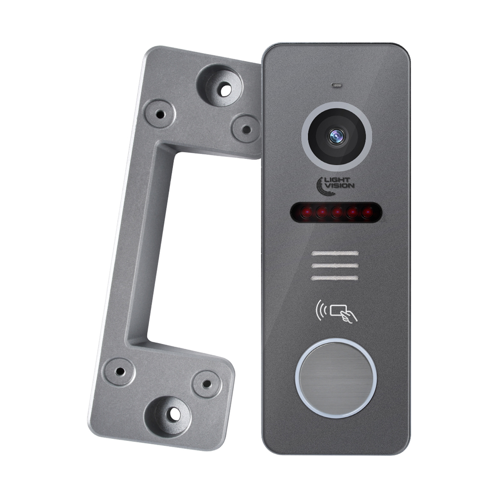2 МП Відеопанель Light Vision RIO FHD (RF) Grey зі зчитувачем Mifare