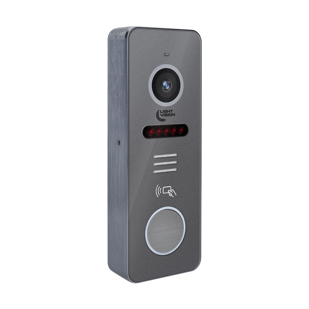 2 МП Відеопанель Light Vision RIO FHD (RF) Grey зі зчитувачем Mifare