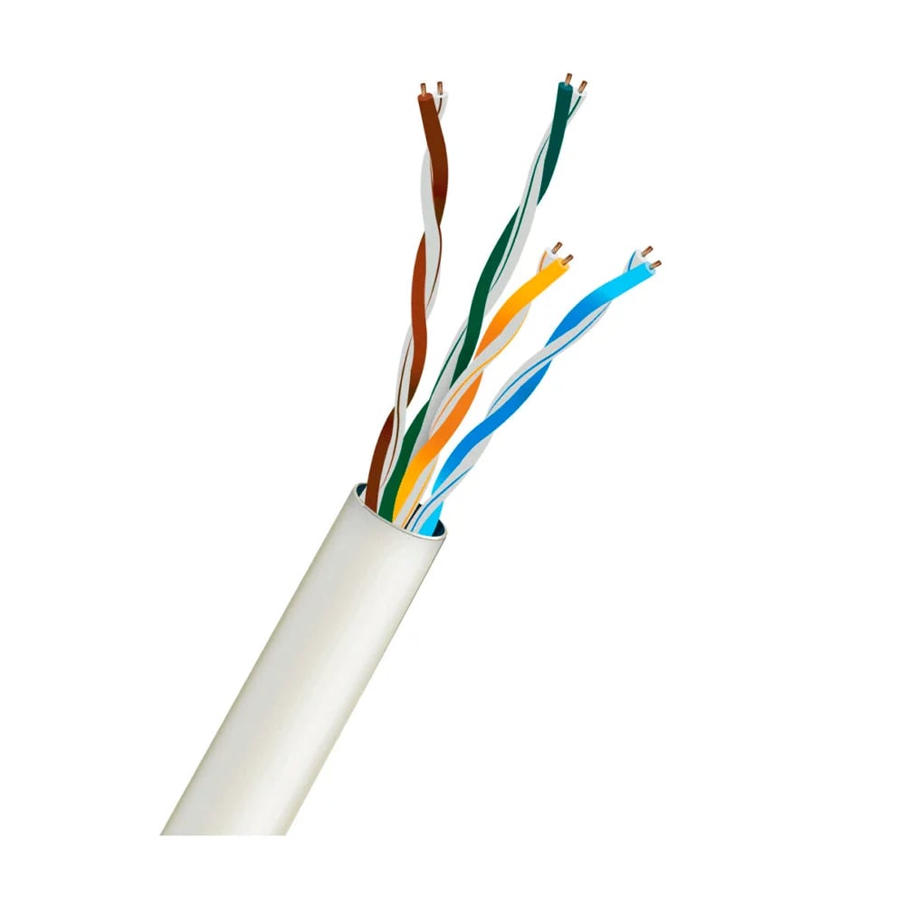 Витая пара Kraft UTP CAT5E CU 0.5mm PVC Indoor White 305м внутренняя медь