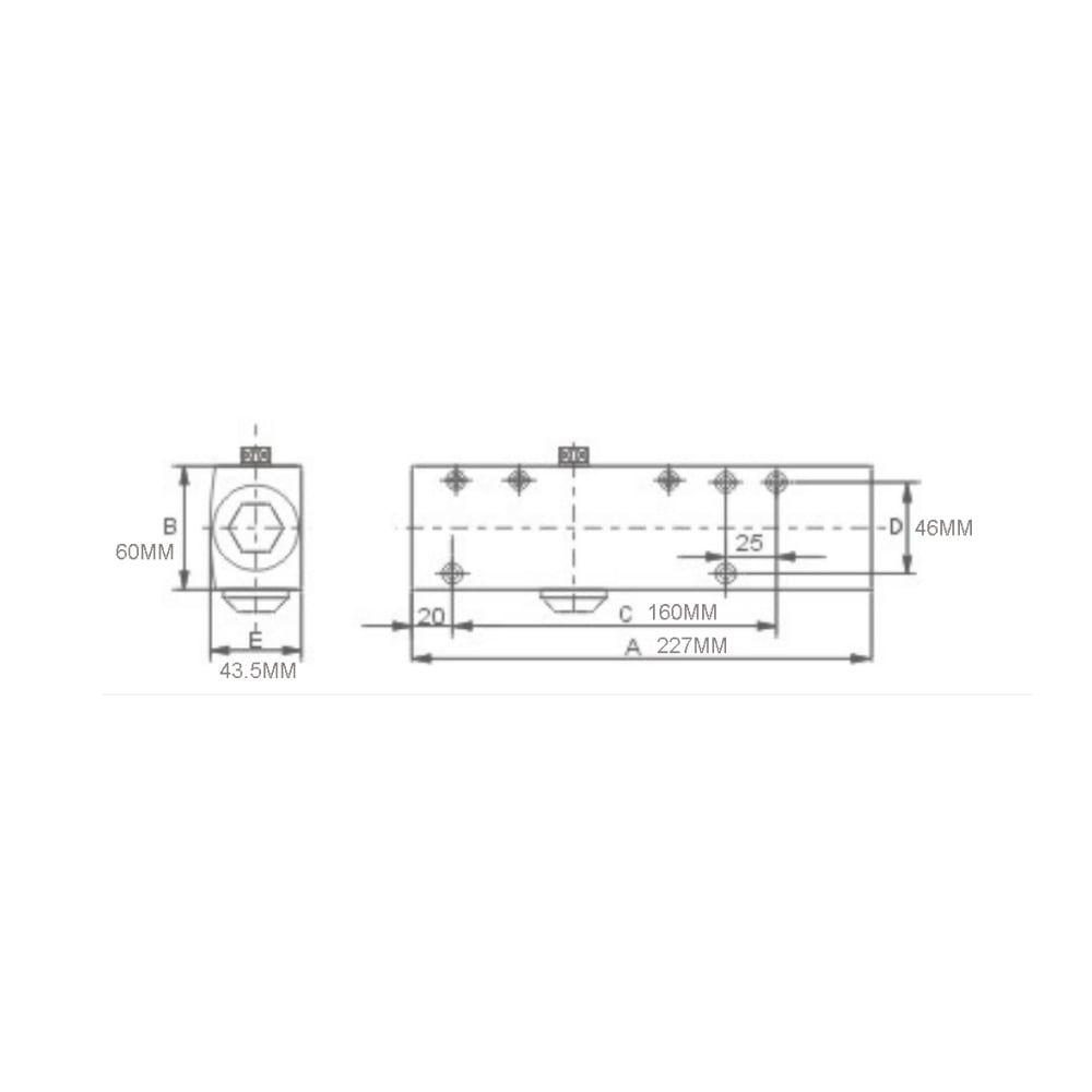 Дотягувач дверей Dortec DT-73H SILVER