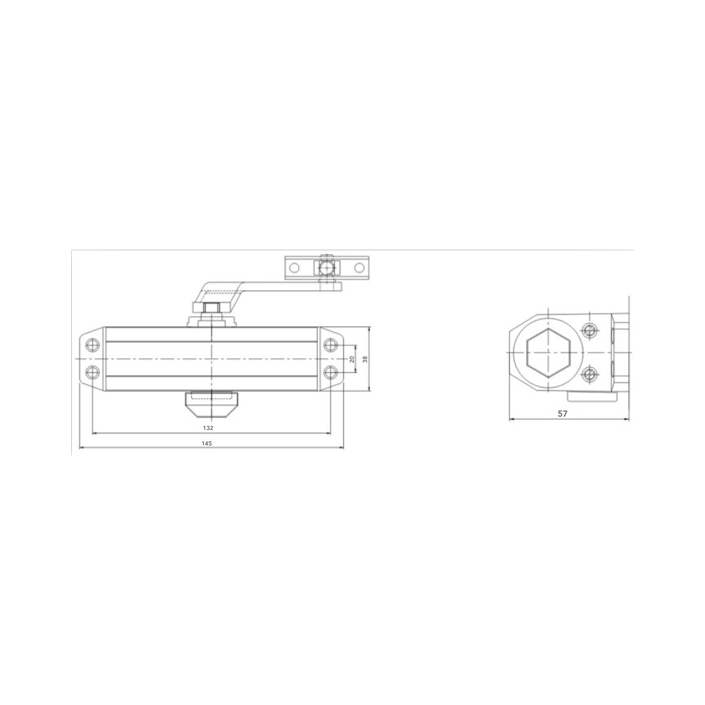 Доводчик дверей Dortec DT-62 WHITE