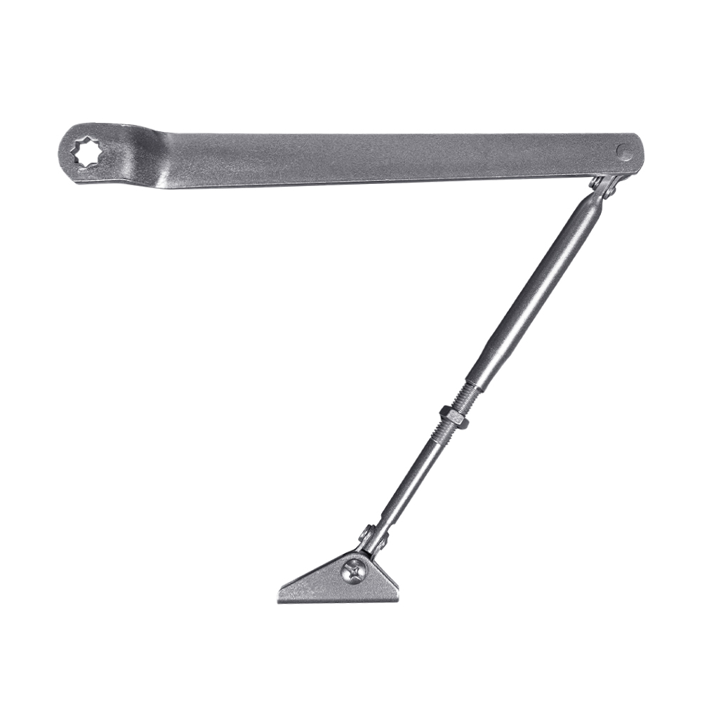 Колено для дотягивателей Dortec DT65ARM Silver с фиксацией в открытом положении
