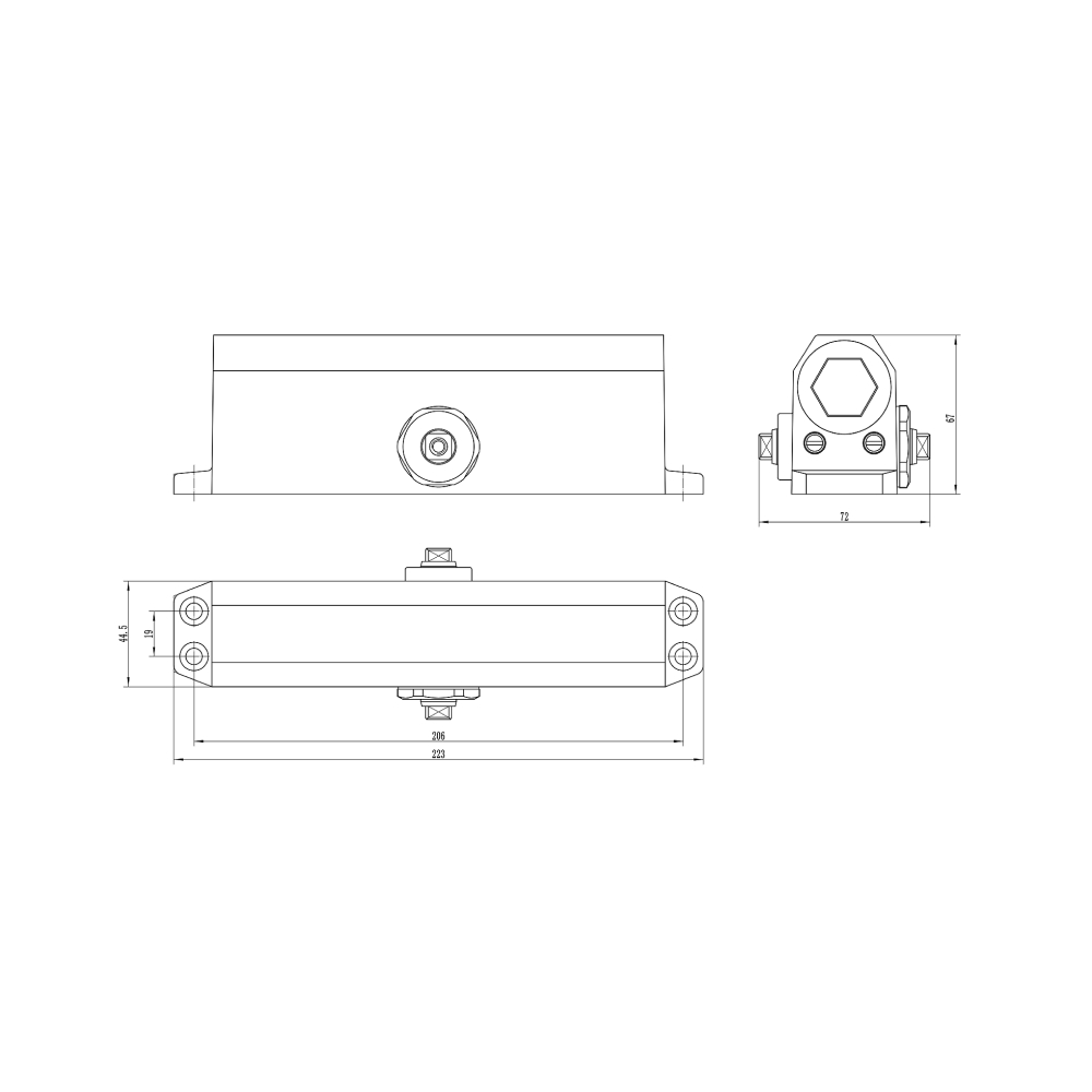 Дотягувач дверей Dortec DT-64H SILVER