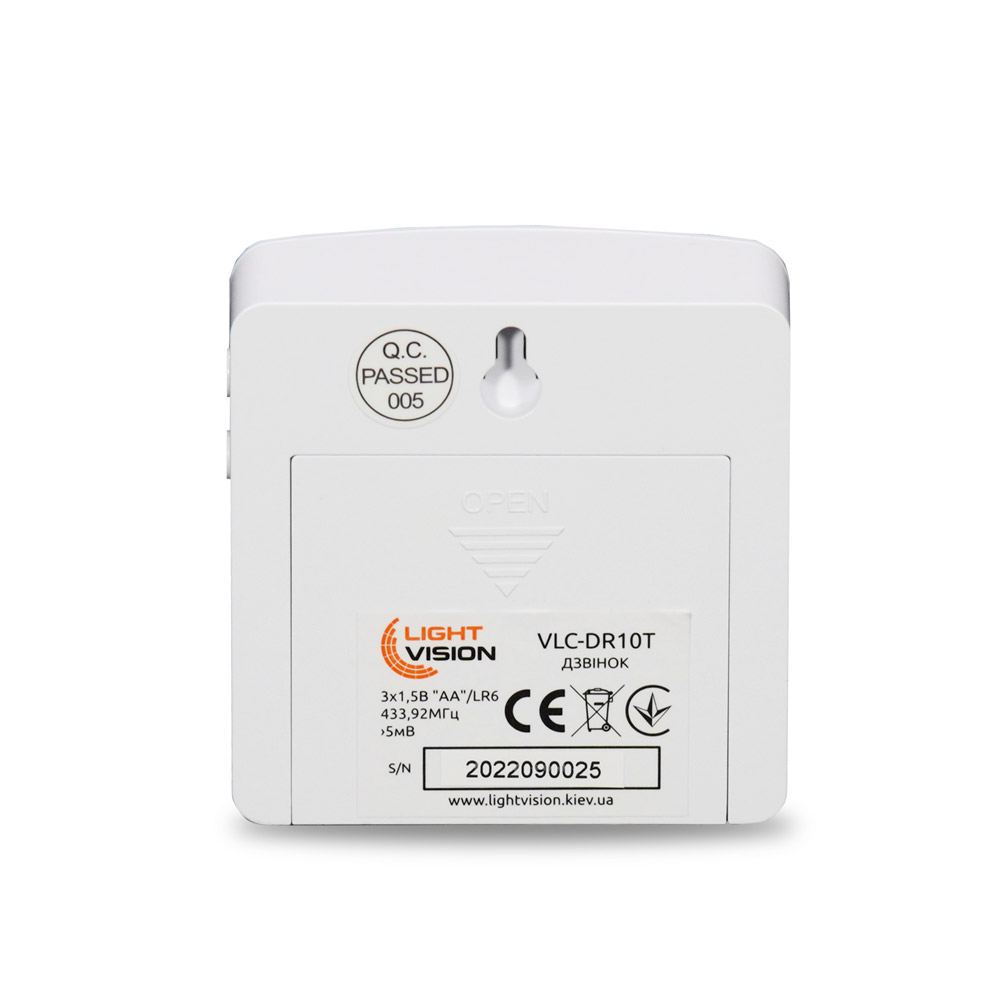 Дверной Wi-Fi звонок Light Vision VLC-DR10T (Tuya) с ИК-датчиком движения