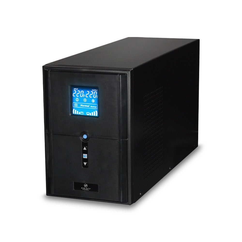Джерело безперебійного живлення Kraft KRF-PSW2000VA/1600W(LCD)24V UPS під зовнішній акумулятор