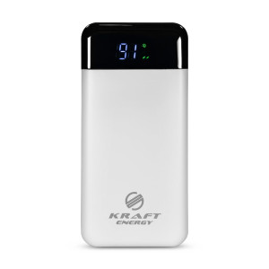 Повербанк Kraft KPB-2120FCL 22.5 W 20000 mAh білий з швидкою зарядкою та ліхтарем