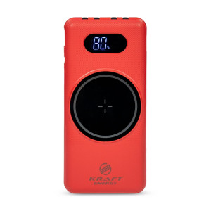 Повербанк Kraft KPB-1110 W 10000 mAh червоний з бездротовою зарядкою