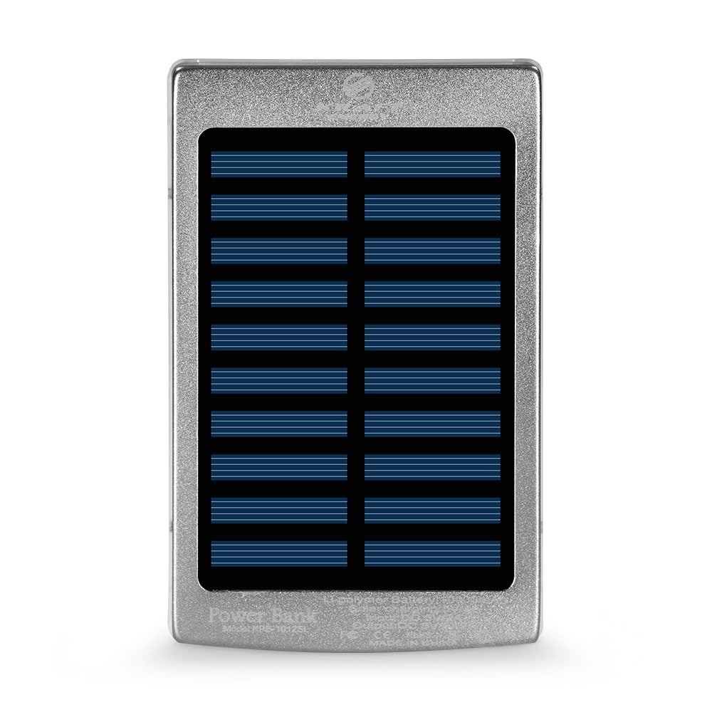 Повербанк Kraft KPB-1012SL 10000 mAh сірий з сонячною панеллю та ліхтарем