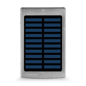 Повербанк Kraft KPB-1012SL 10000 mAh сірий з сонячною панеллю та ліхтарем