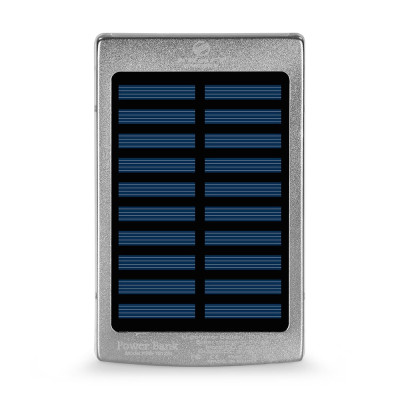 Повербанк Kraft KPB-1012SL 10000 mAh сірий з сонячною панеллю та ліхтарем