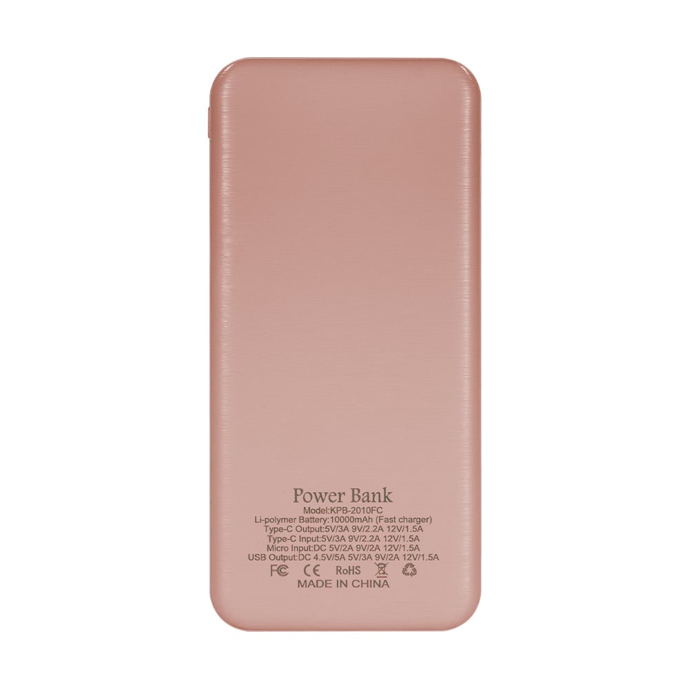 Повербанк Kraft KPB-2010FC 22.5 W 10000 mAh розовый с быстрой зарядкой