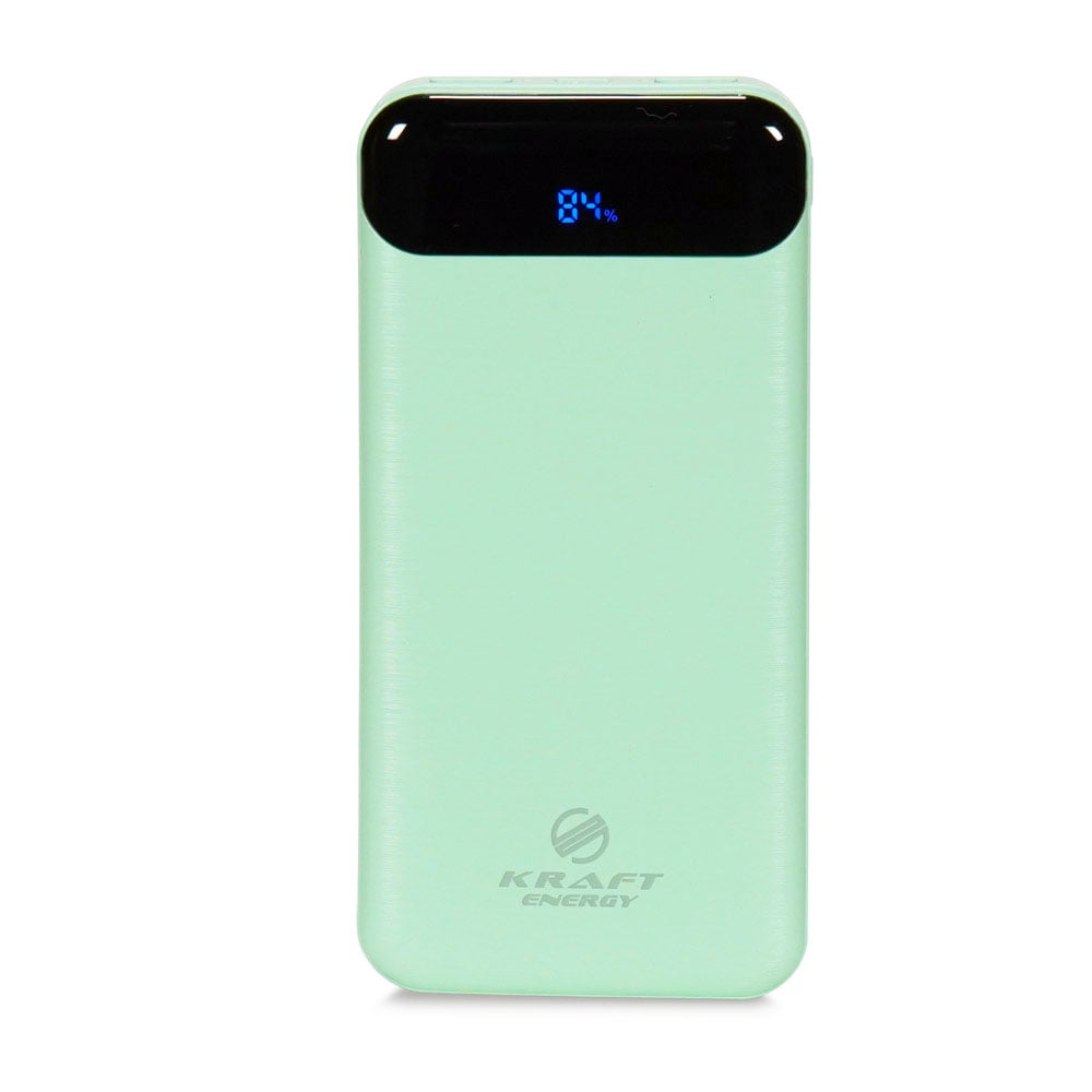 Повербанк Kraft KPB-2020FC 22.5 W 20000 mAh зеленый с быстрой зарядкой