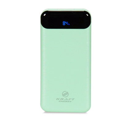 Повербанк Kraft KPB-2020FC 22.5 W 20000 mAh зеленый с быстрой зарядкой