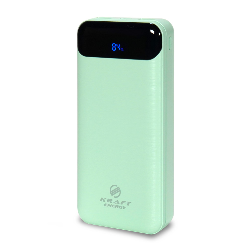 Повербанк Kraft KPB-2020FC 22.5 W 20000 mAh зеленый с быстрой зарядкой