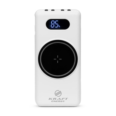 Повербанк Kraft KPB-1110 W 10000 mAh білий з бездротовою зарядкою
