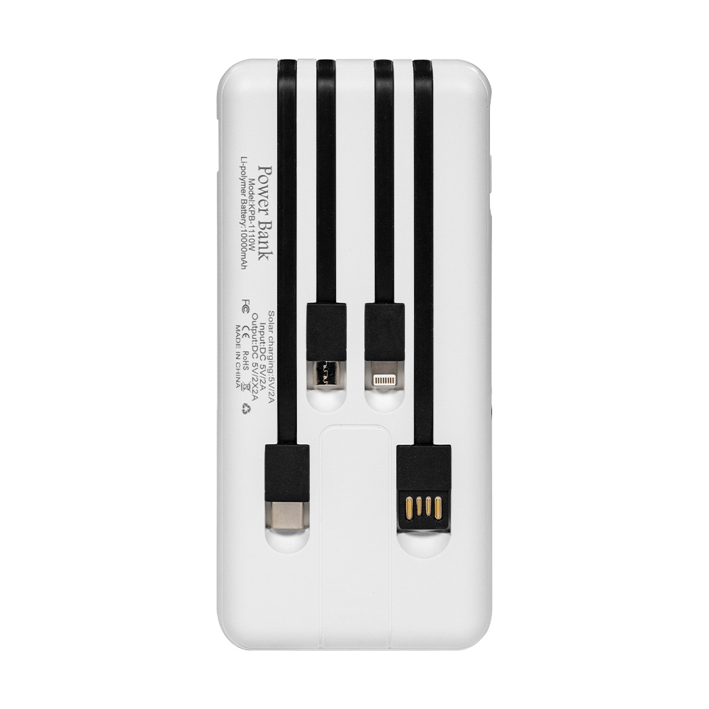 Повербанк Kraft KPB-1110 W 10000 mAh білий з бездротовою зарядкою