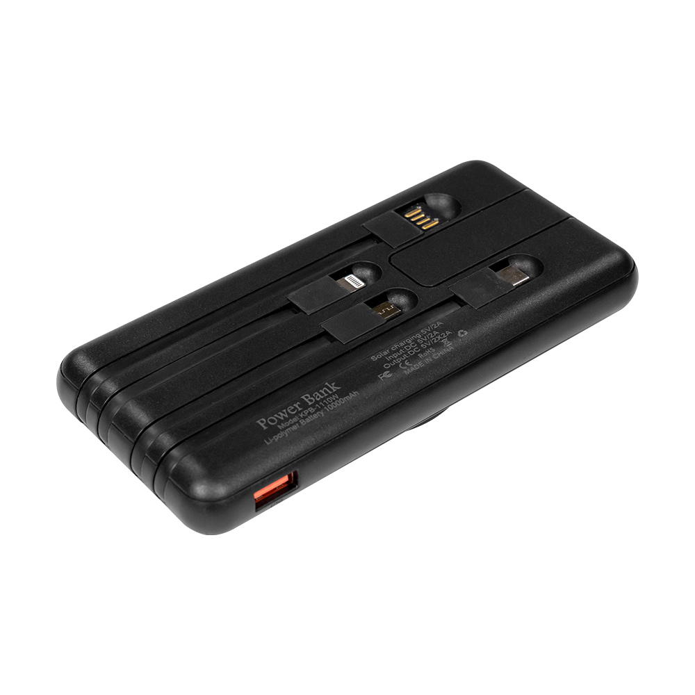 Повербанк Kraft KPB-1110 W 10000 mAh чорний з бездротовою зарядкою