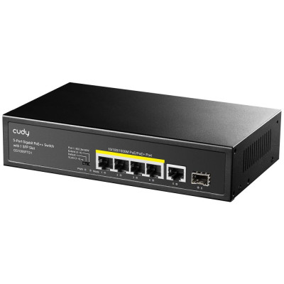 PoE-коммутатор 6-портовый неуправляемый Cudy GS1005PTS1 120W