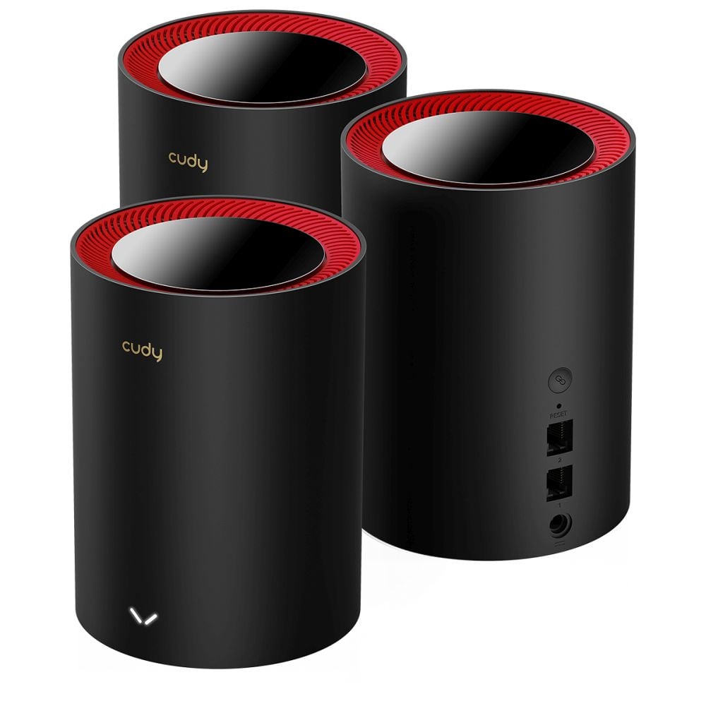 Маршрутизатор WiFi Mesh-система WiFi 6 2.5G Cudy M3000 Black (3-Pack) 3 штуки дводіапазонні