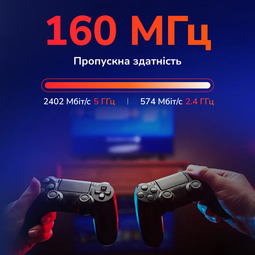 Маршрутизатор WiFi Mesh-система WiFi 6 2.5G Cudy M3000 Black (1-Pack) двухдиапазонный