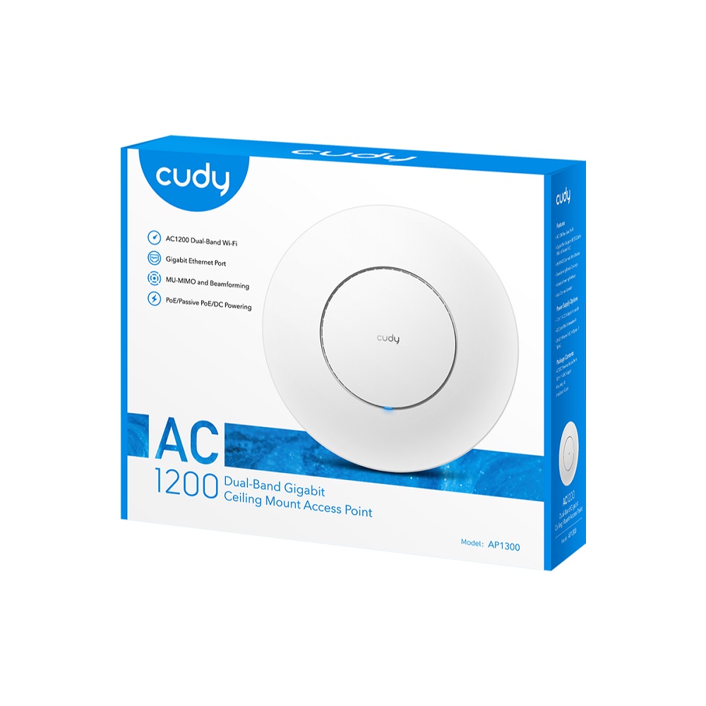 Точка доступа WiFi 5 Cudy AP1300 с поддержкой Mesh двухдиапазонная гигабитная