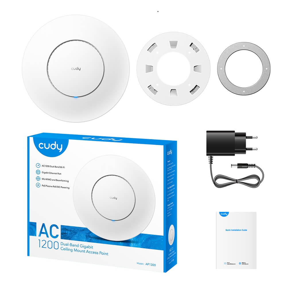 Точка доступа WiFi 5 Cudy AP1300 с поддержкой Mesh двухдиапазонная гигабитная