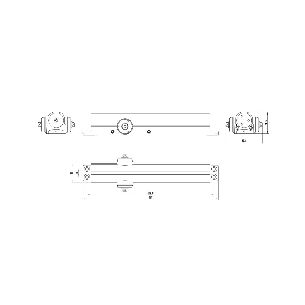 Дотягувач дверей Dortec DT-916 SILVER
