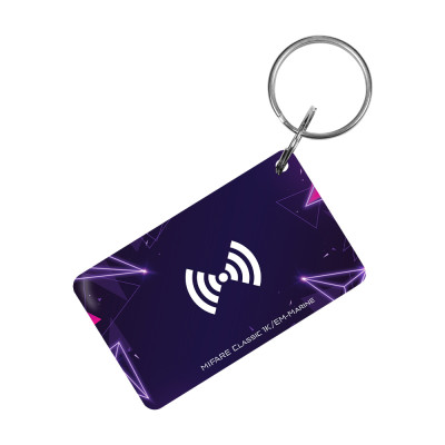 Ключ-брелок EM-Marine+Mifare Trinix Proximity-key EM+MF epoxy прямоугольный 30*50 мм фиолетовый