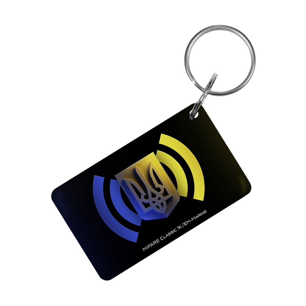 Ключ-брелок EM-Marine+Mifare Trinix Proximity-key EM+MF epoxy прямоугольный 30*50 мм герб