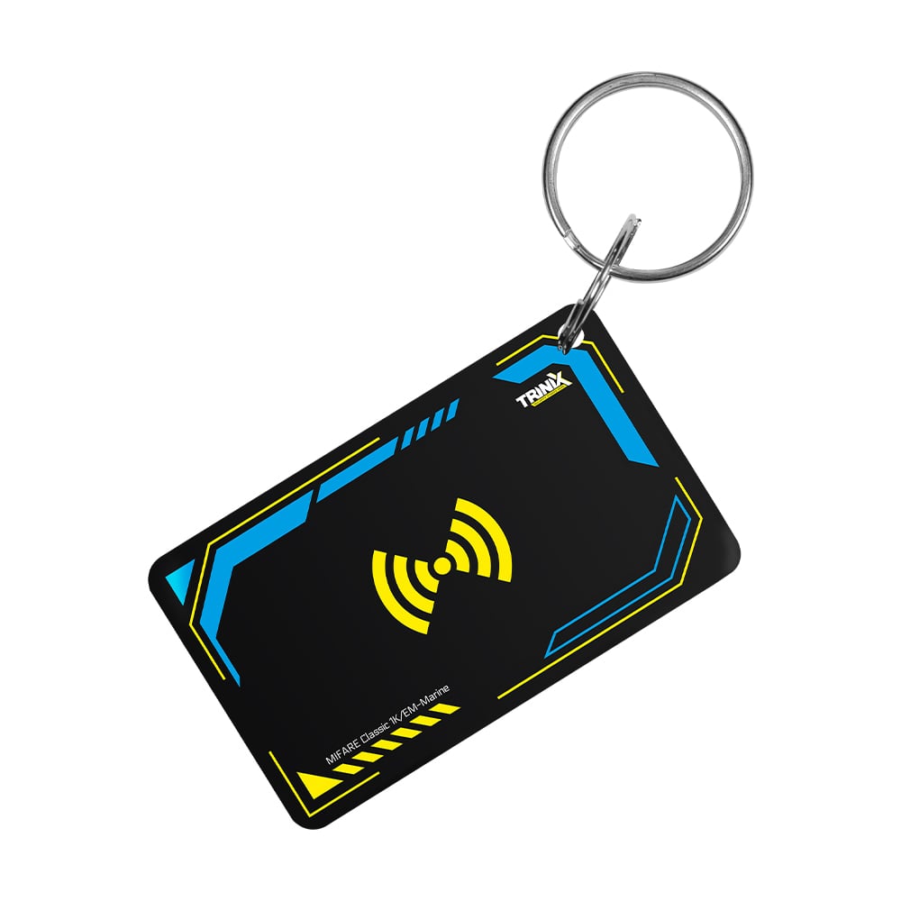 Ключ-брелок Trinix Proximity-key EM-Marine+Mifare epoxy прямокутний 30*50 мм жовто-блакитний