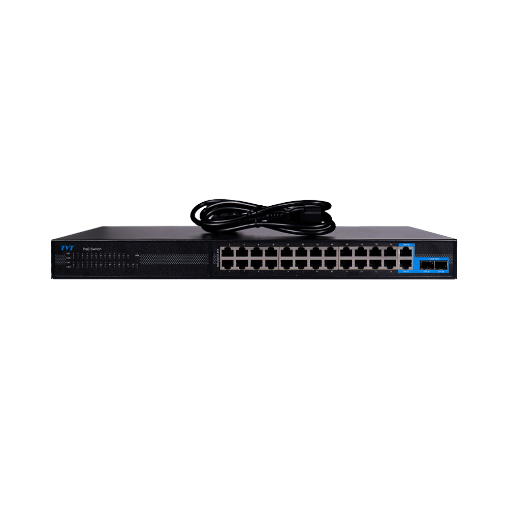 28-портовый PoE коммутатор TVT TD-B2224S1-PGA