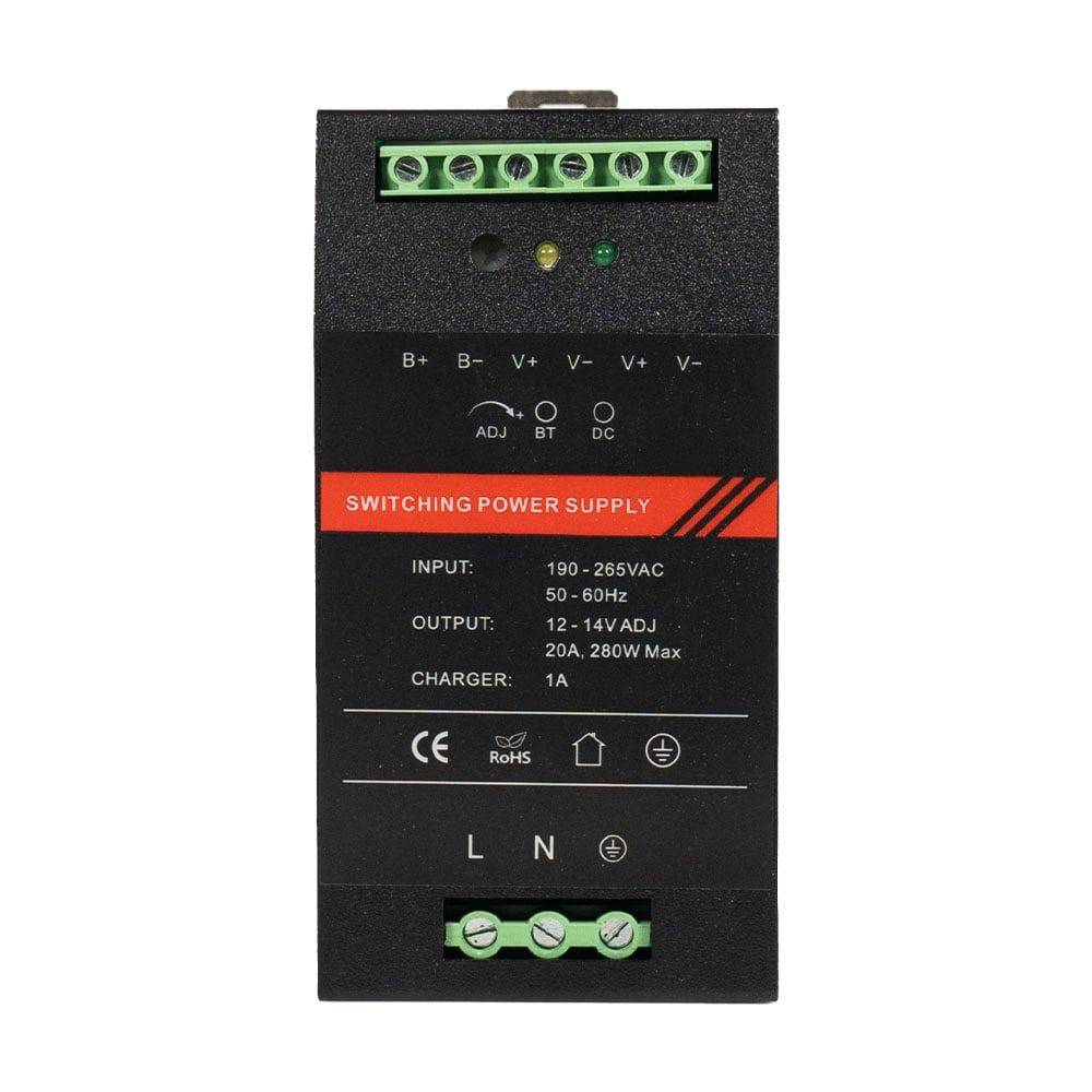 Джерело безперебійного живлення Kraft PSU-1220DIN з кріпленням на DIN-рейку