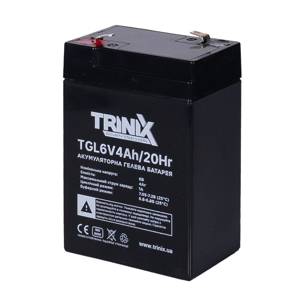 Аккумуляторная батарея гелевая 6В 4Ач Trinix TGL6V4Ah/20Hr GEL