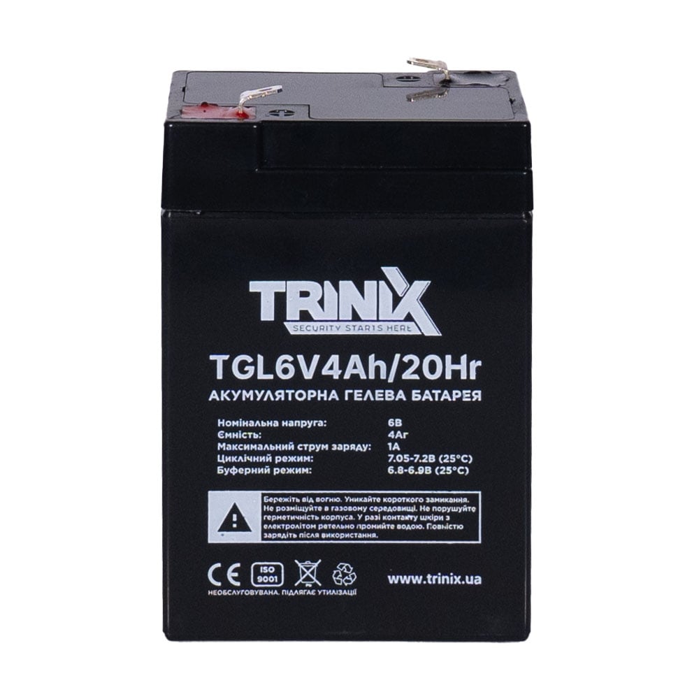 Аккумуляторная батарея гелевая 6В 4Ач Trinix TGL6V4Ah/20Hr GEL