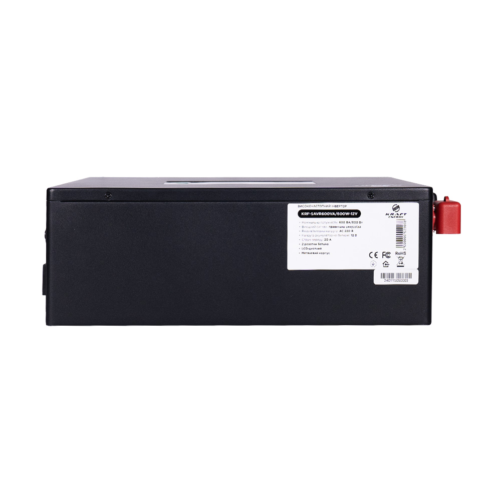 Высокочастотный инвертор 600VA/600W Kraft KRF-SAVR600VA/600W-12V
